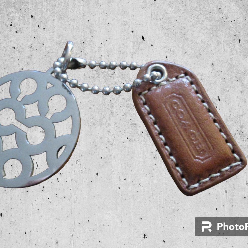 Coach Leather and Silver Handbag Hang fob